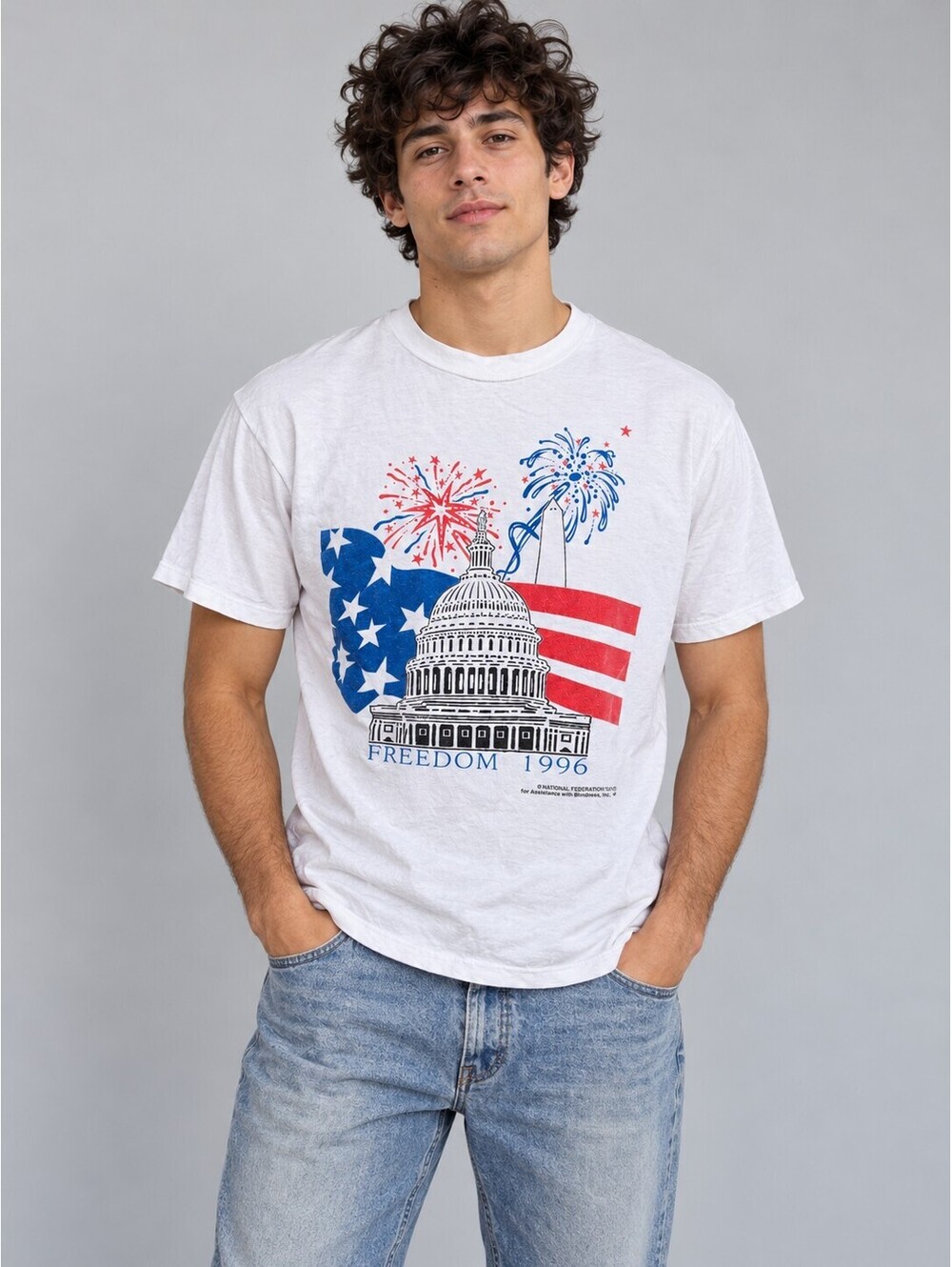 Freedom 1996 USA Flag Graphic Tee | 90s Americana Streetwear
